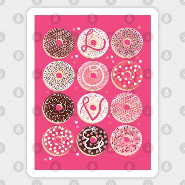 Love and Donuts Magnet by Desdymona